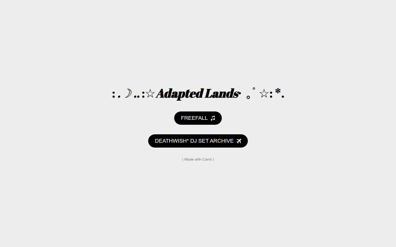 Carrd profile picture for @adapted
